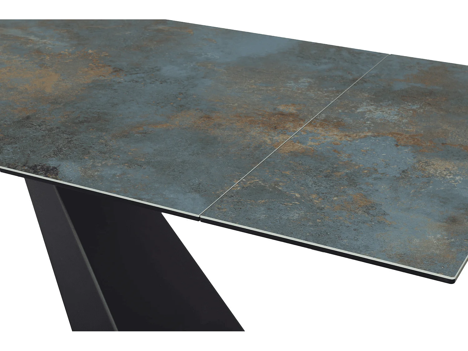 Esstisch Salvadore Alpi (90x160-240)/Keramik/Schwarz&Grün