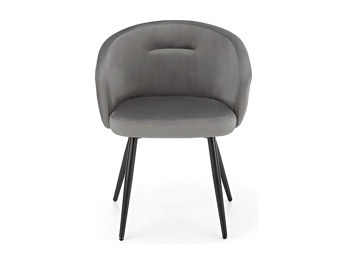 Chaise K430 /Tissu-Velours/Gris