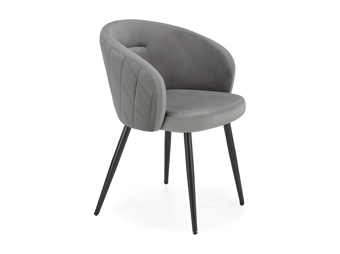 Stuhl K430 /Samtstoff/Grau