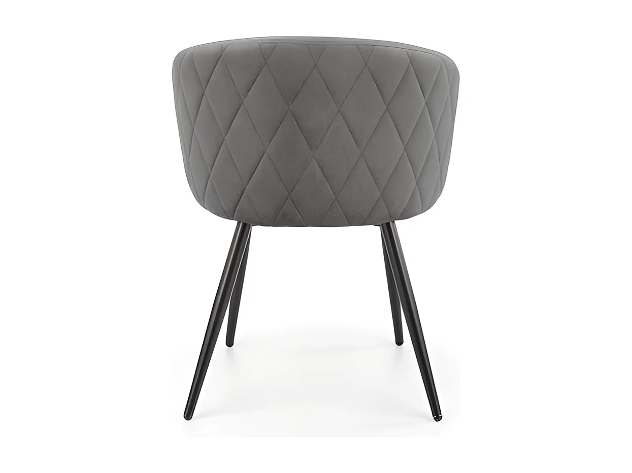 Stuhl K430 /Samtstoff/Grau