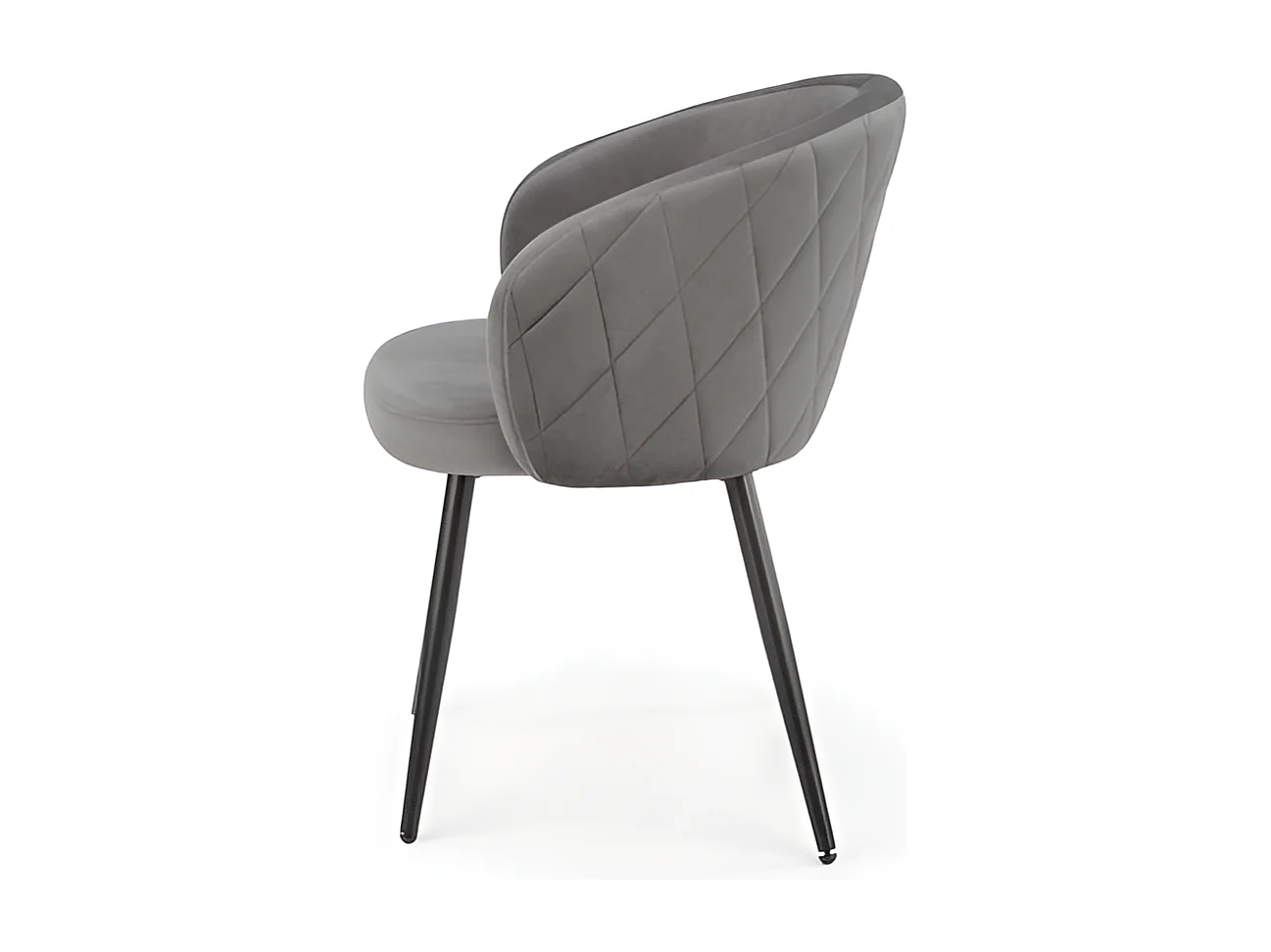 Stuhl K430 /Samtstoff/Grau