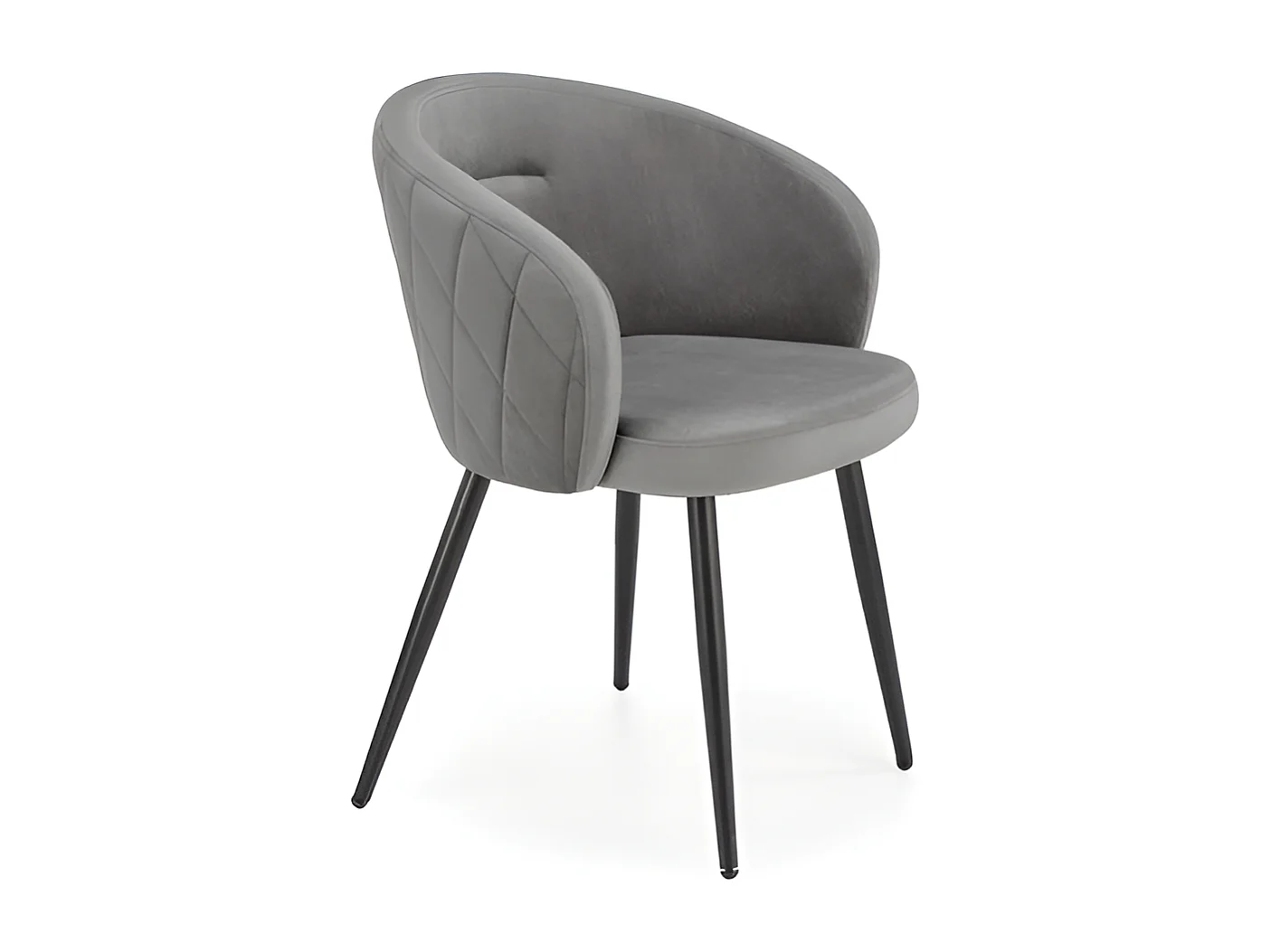 Stuhl K430 /Samtstoff/Grau