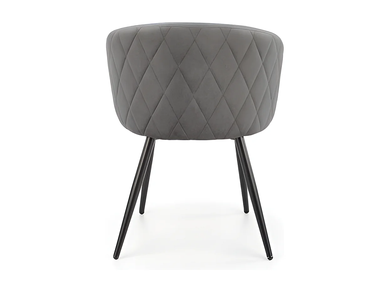 Stuhl K430 /Samtstoff/Grau