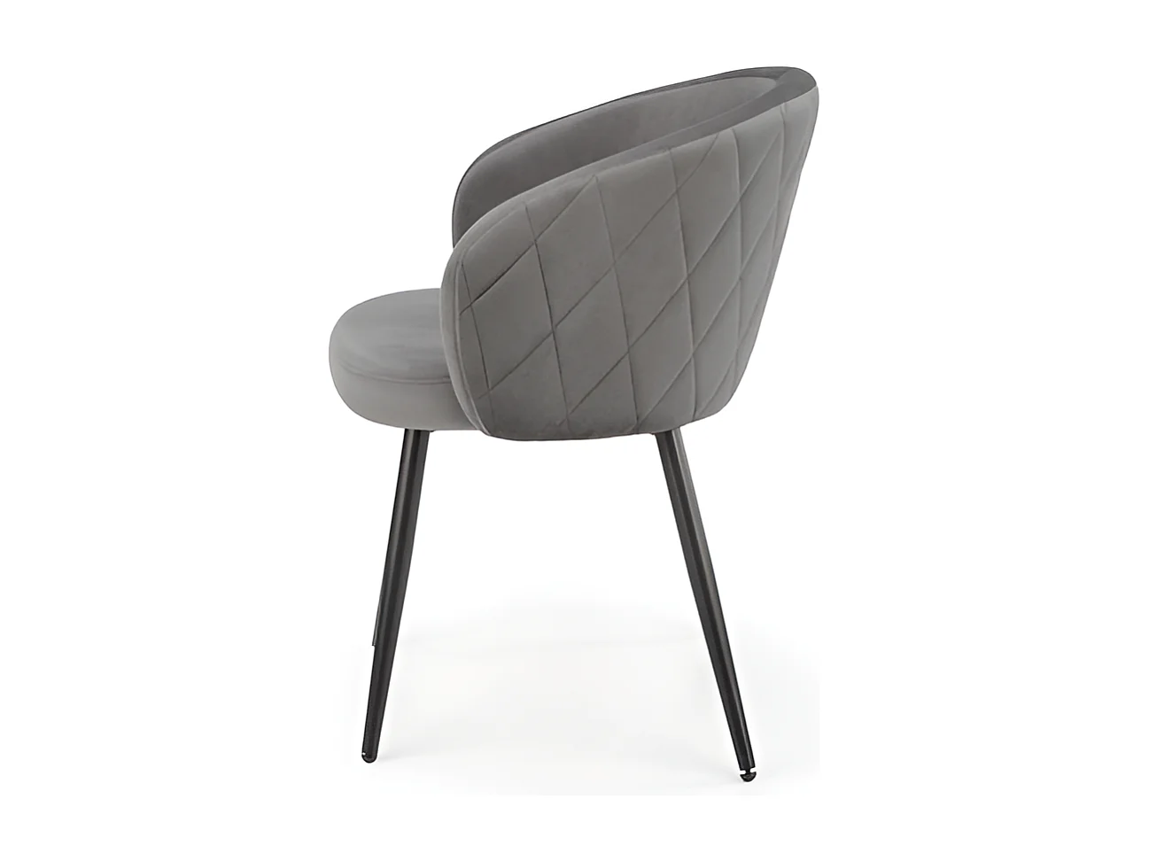 Stuhl K430 /Samtstoff/Grau