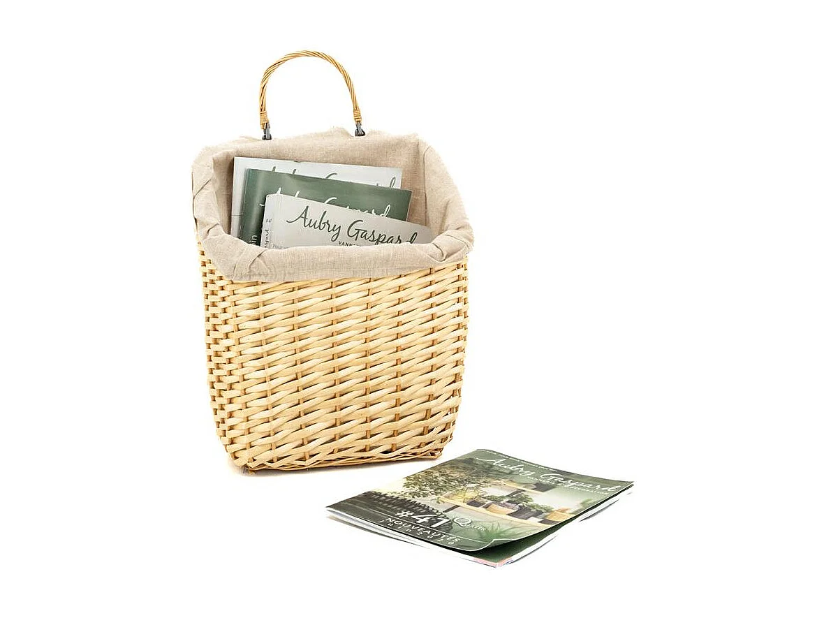 Porte-revues en osier naturel