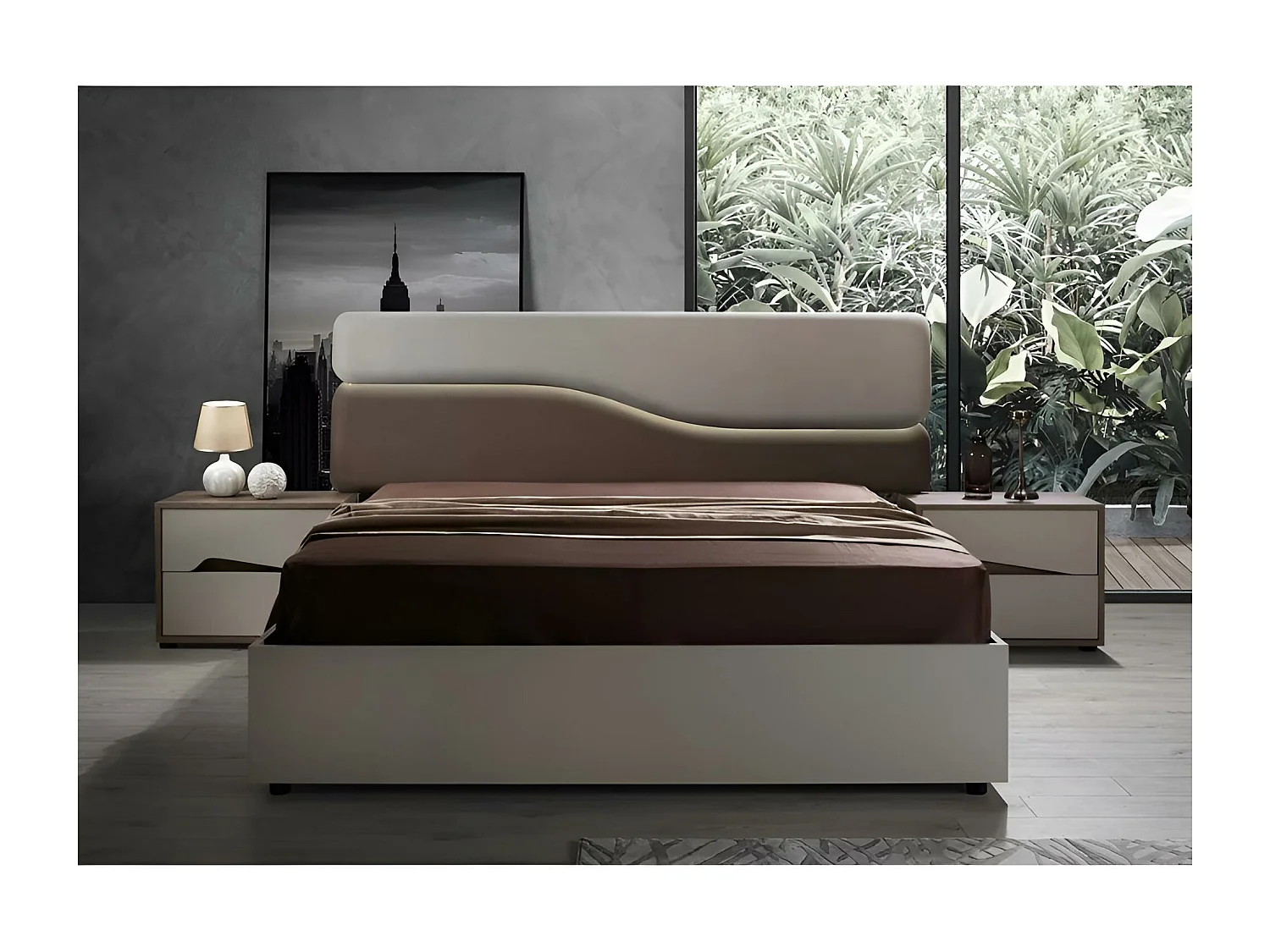 Set da camera da letto Soleil/Beige&Marrone