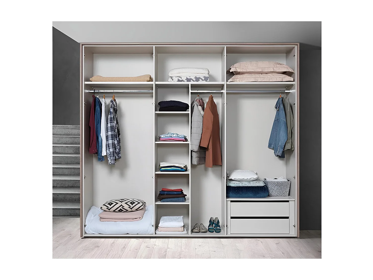 Set da camera da letto Soleil/Beige&Marrone