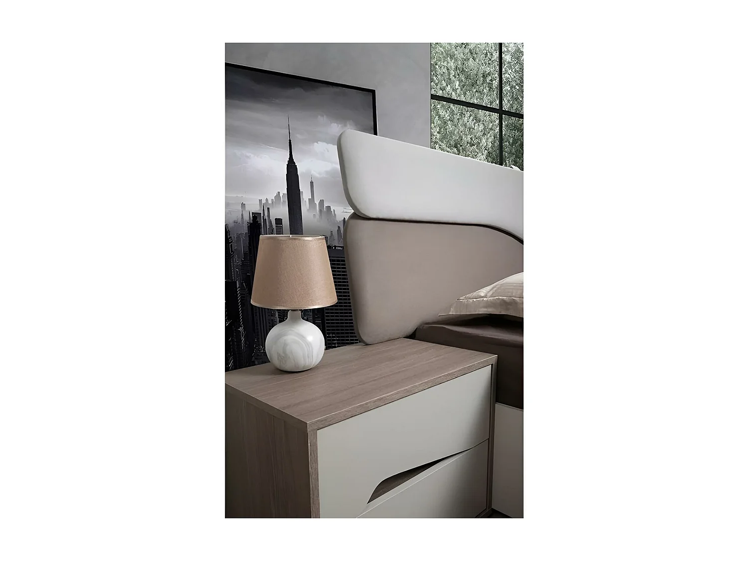 Set da camera da letto Soleil/Beige&Marrone