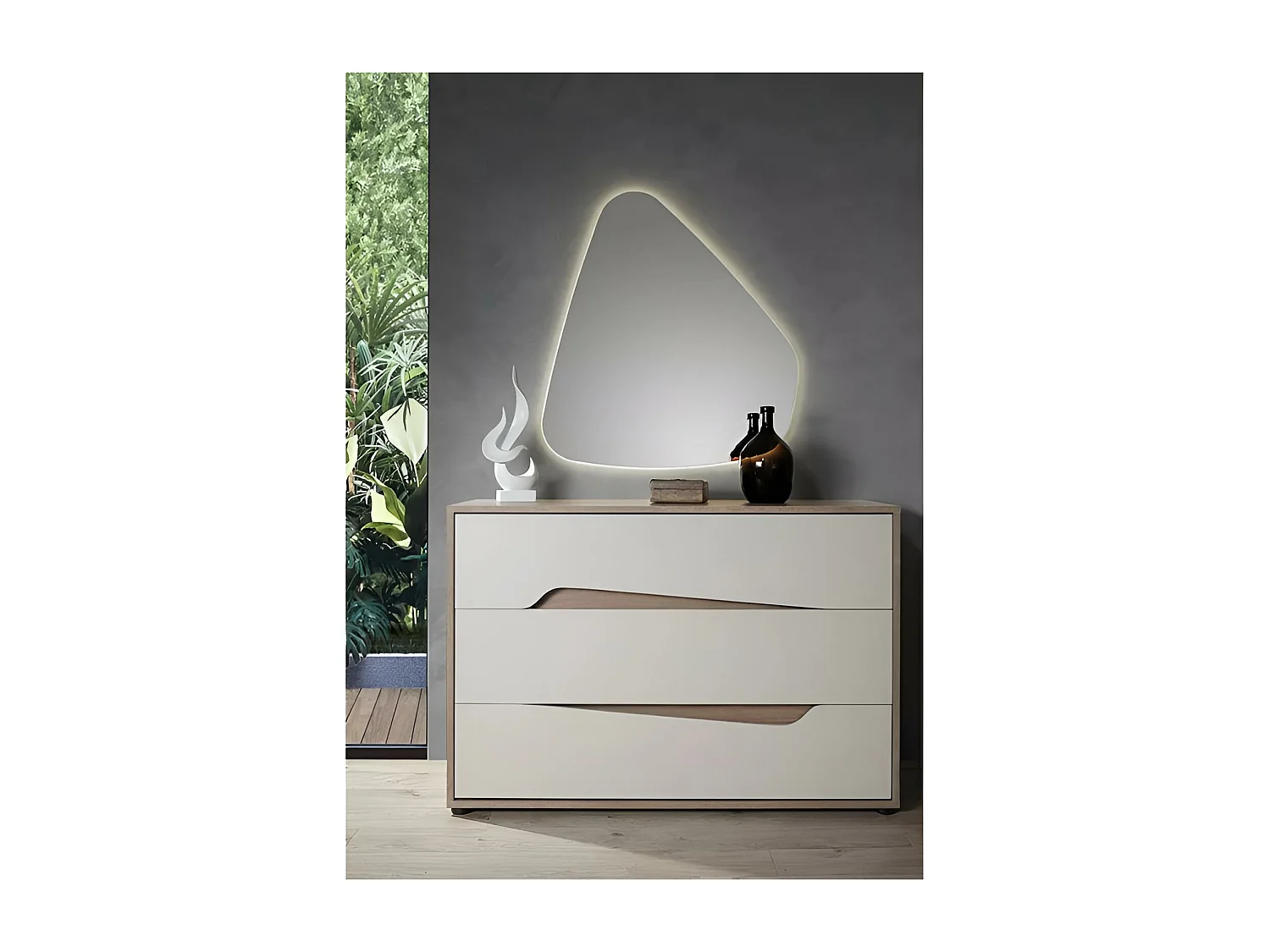 Set da camera da letto Soleil/Beige&Marrone