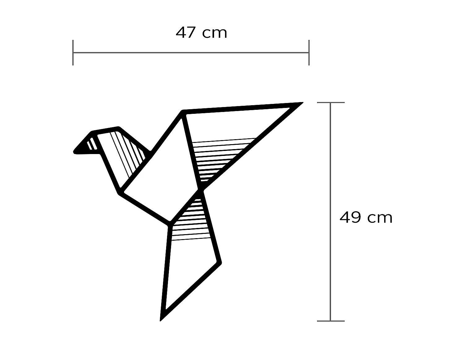Wanddekoration METALL  Nr.14 Fly - Matte