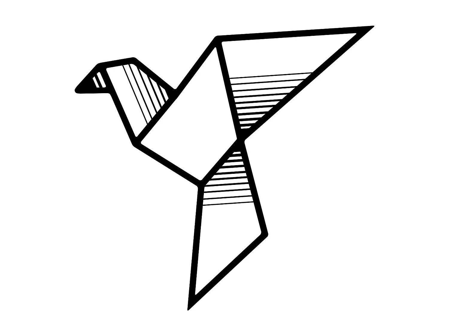 Decortie Noir 0.3x47x49cm Ornement métallique Art mural en métal