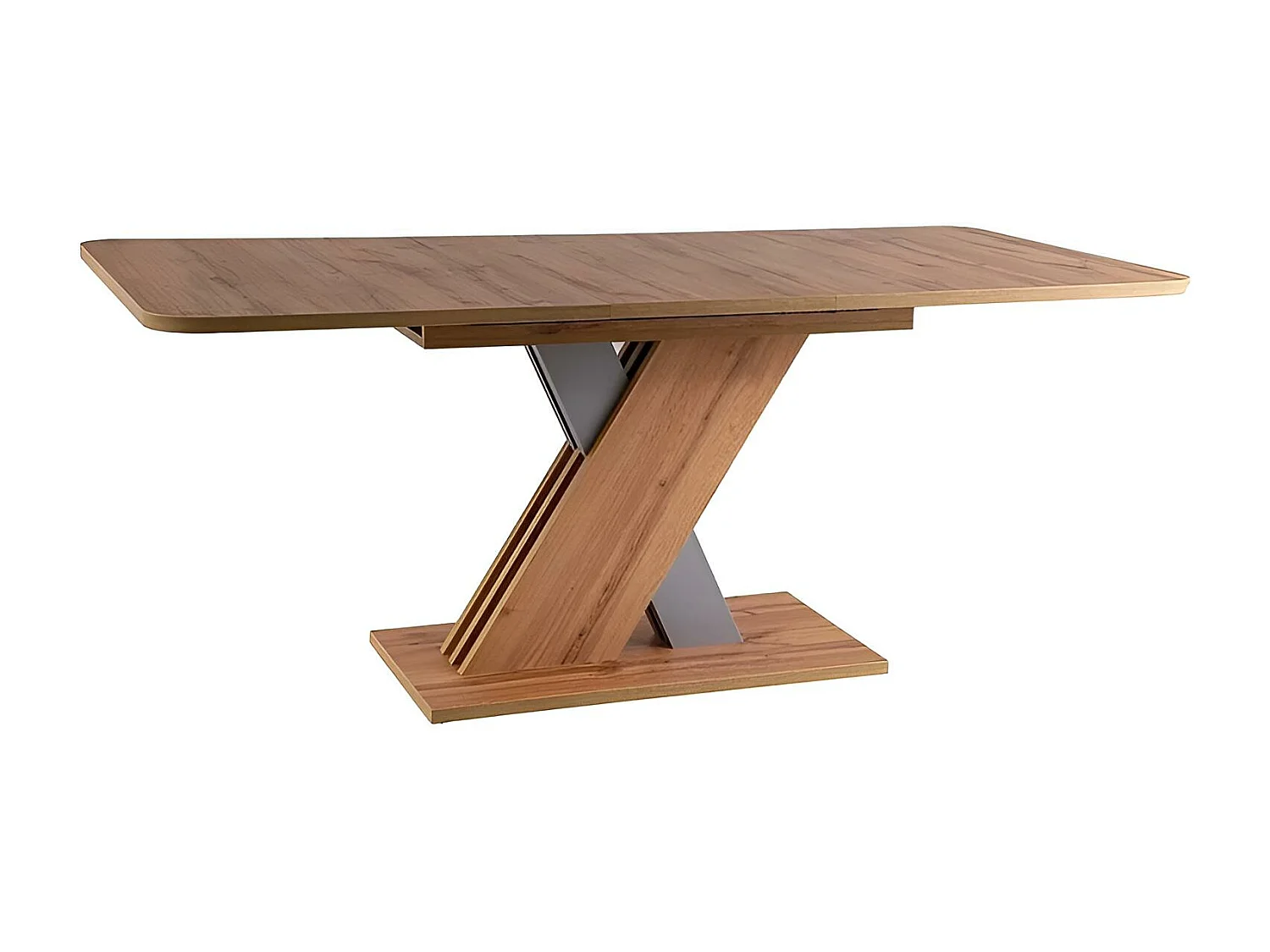 Table à manger Exel (85x140-180)/Marron&Athracite