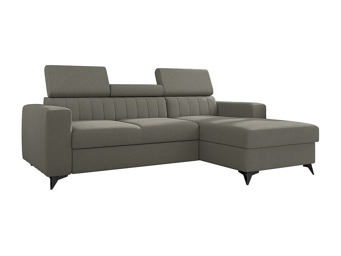 Sofá rinconero Columbus 170, Gris oscuro, Función de descanso, Almacenaje, 236x172x82cm