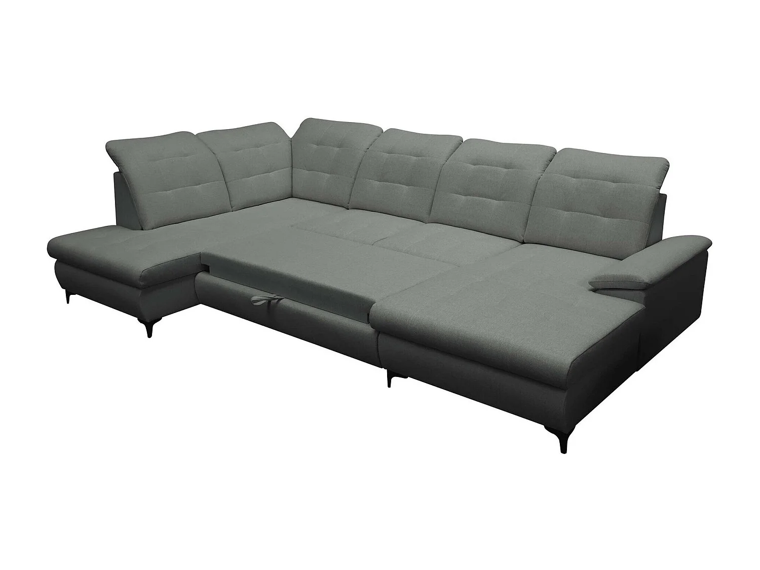 Canapé d'angle Sanford 100, Brun clair, Disponible, 330x212x105cm