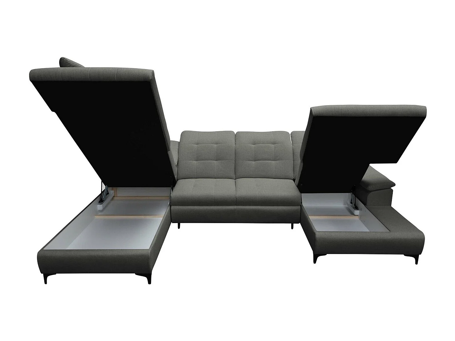 Canapé d'angle Sanford 100, Brun clair, Disponible, 330x212x105cm