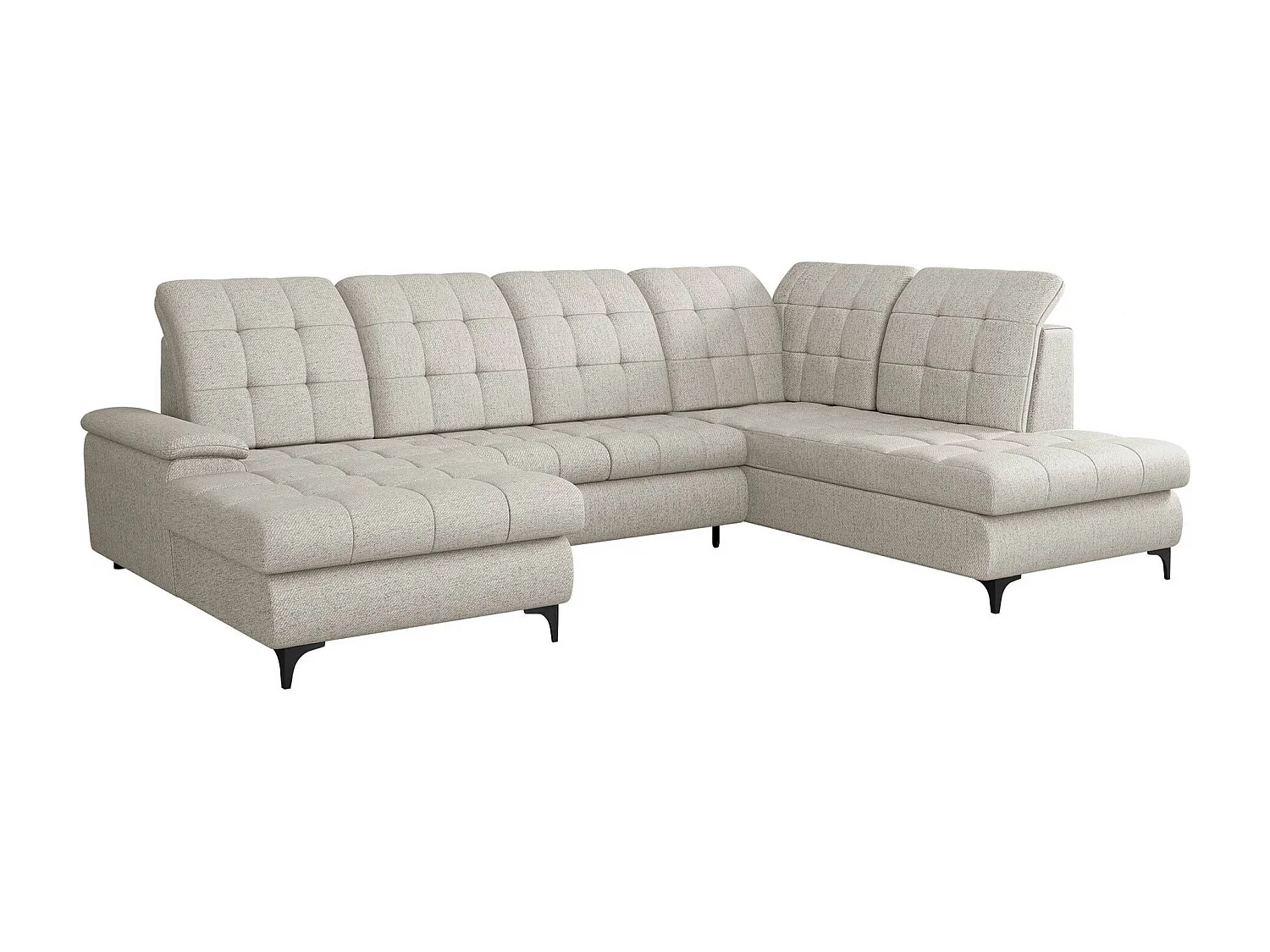 Sofá de canto Sanford 100, Castanho claro, Funcionalidade de dormir