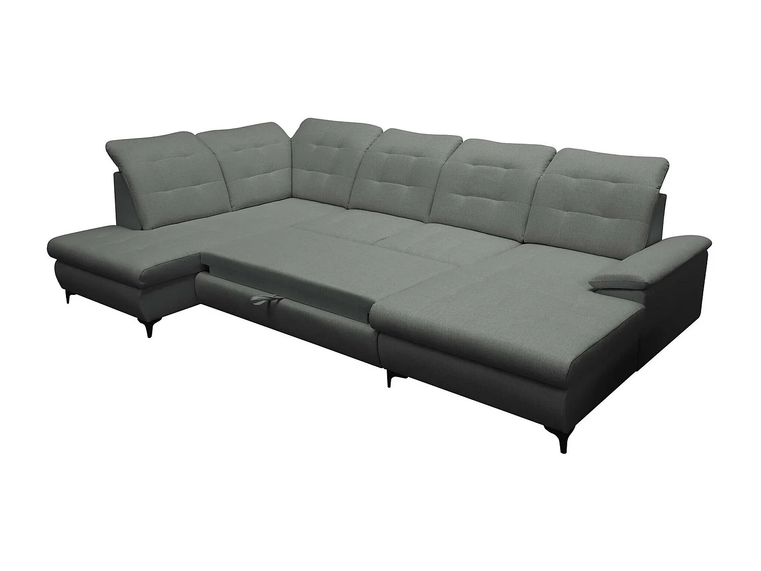 Sofá de canto Sanford 100, Castanho claro, Funcionalidade de dormir