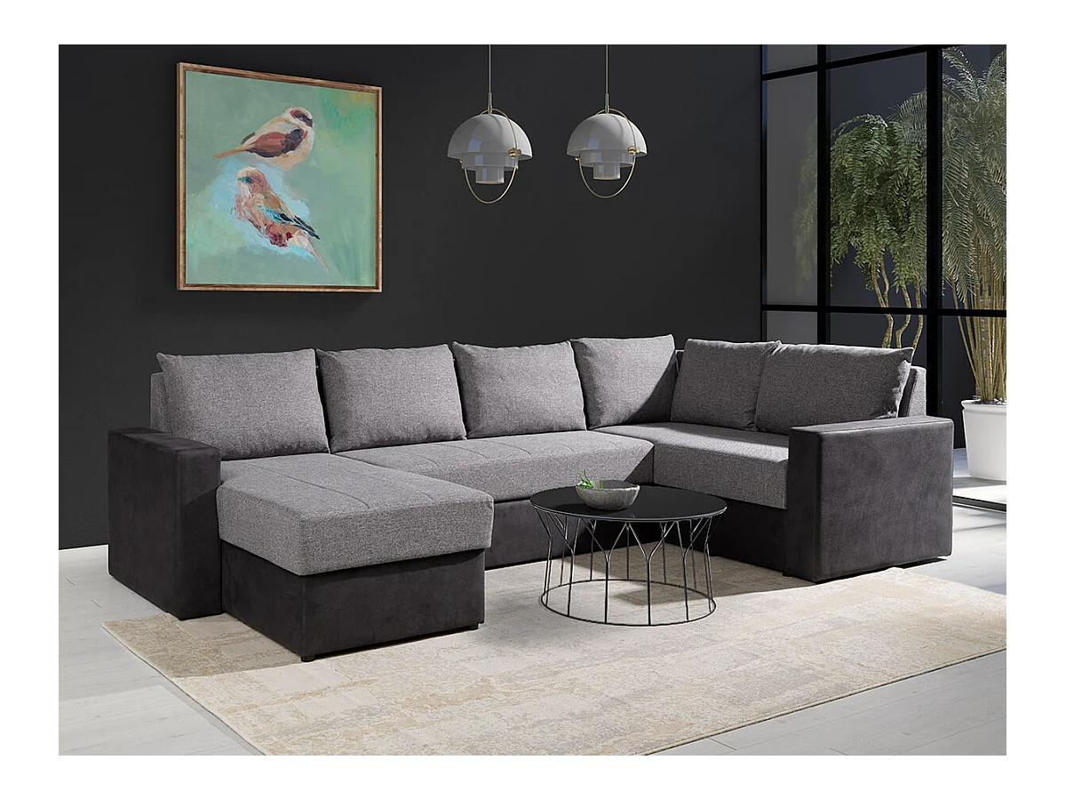 Sofá rinconero Providence 144, Función de descanso, Almacenaje, 300x188x89cm