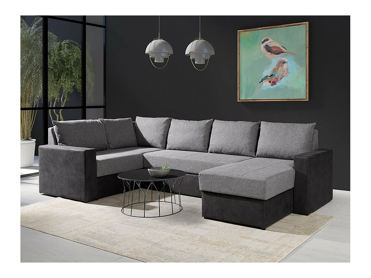 Sofá rinconero Providence 144, Función de descanso, Almacenaje, 300x188x89cm