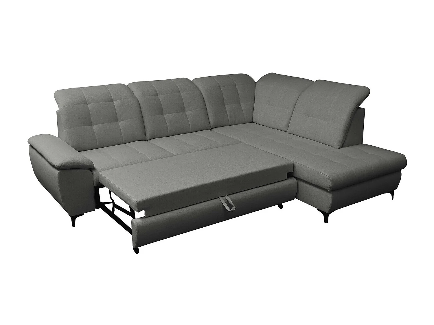 Sofá rinconero Sanford 101, De color marrón claro, Función de descanso, Almacenaje, 271cm