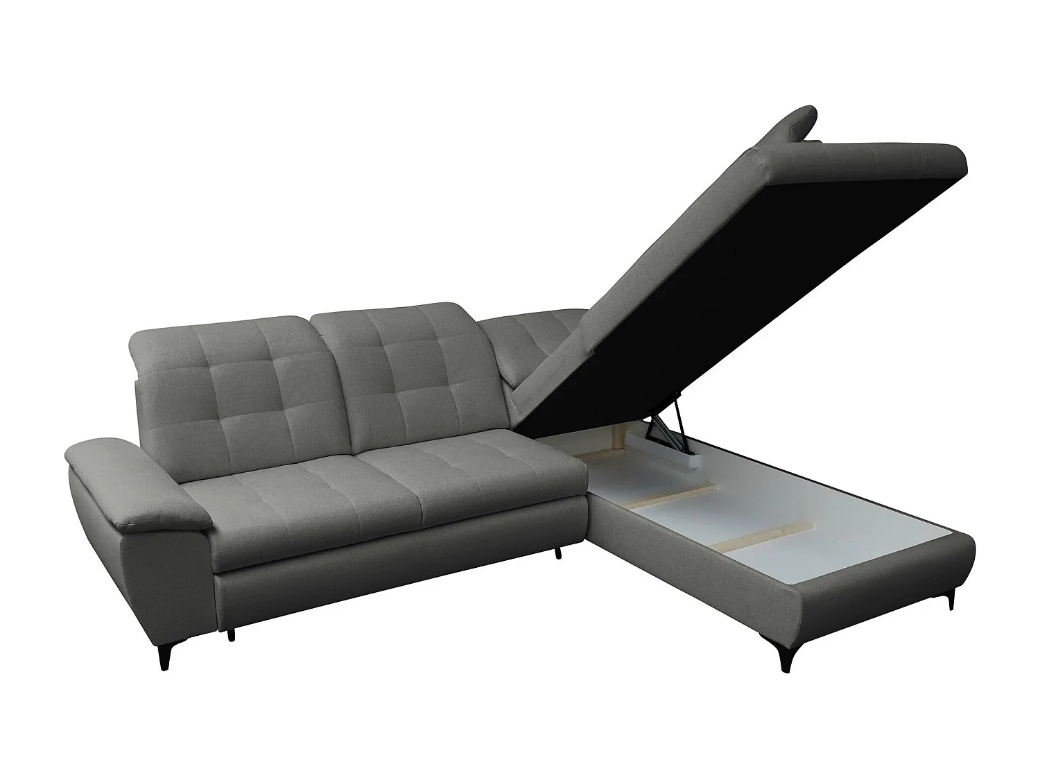 Sofá de canto Sanford 101, Castanho claro, Funcionalidade de dormir