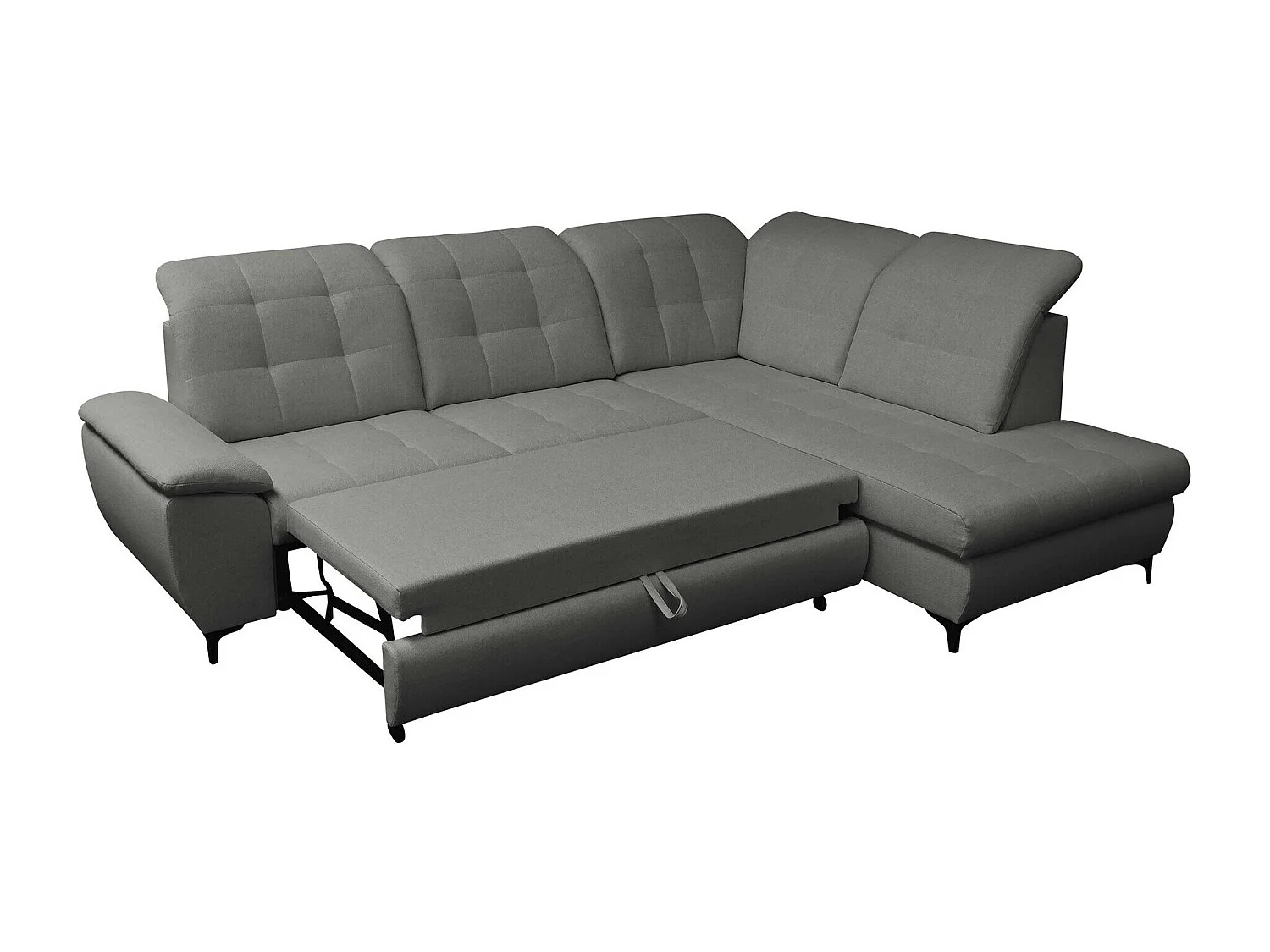 Sofá de canto Sanford 101, Castanho claro, Funcionalidade de dormir