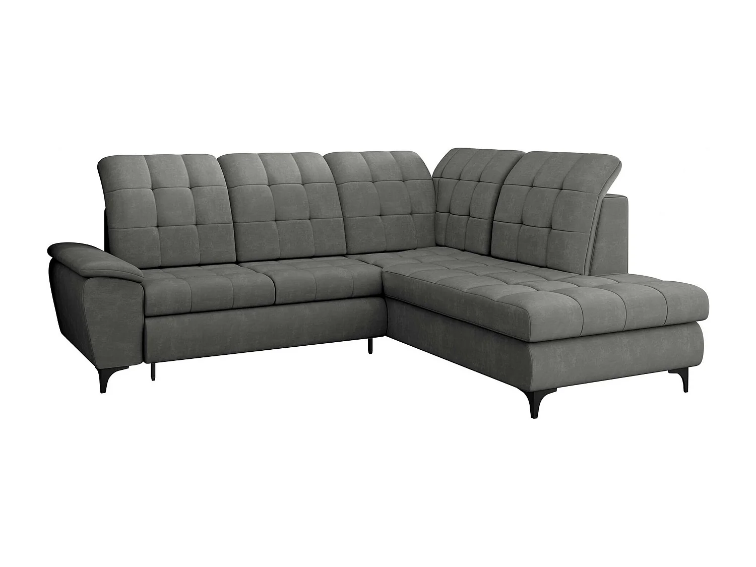 Canapé d'angle Sanford 101, Gris, Disponible, 271x212x104cm