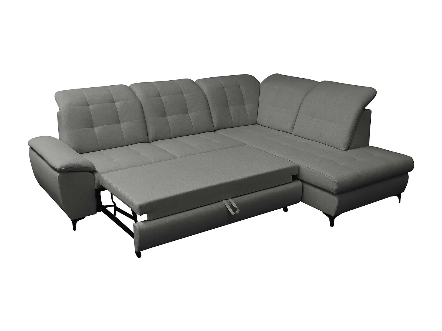 Canapé d'angle Sanford 101, Gris, Disponible, 271x212x104cm