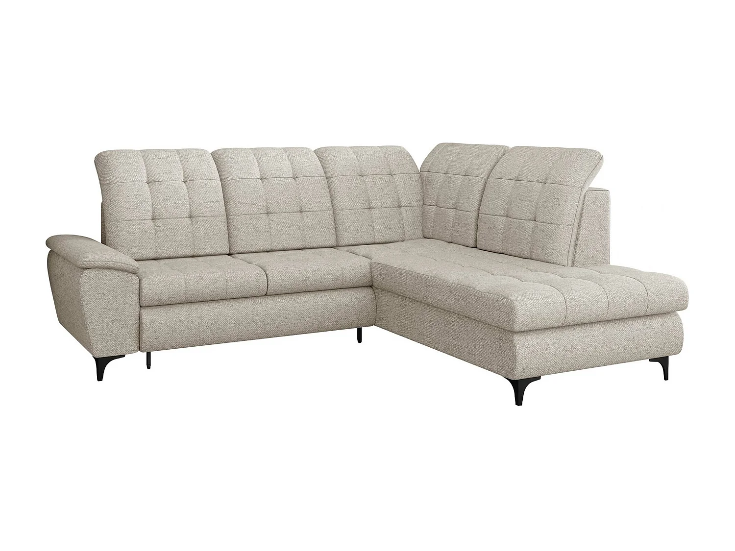 Canapé d&#039;angle Sanford 101, Brun clair, Disponible, 271x212x104cm