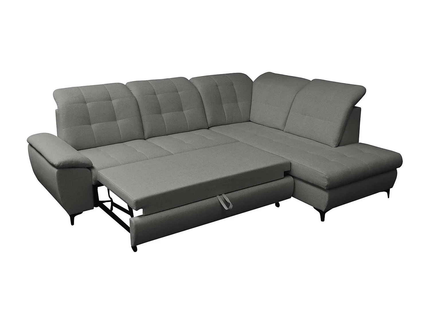 Canapé d'angle Sanford 101, Gris, Disponible, 271x212x104cm