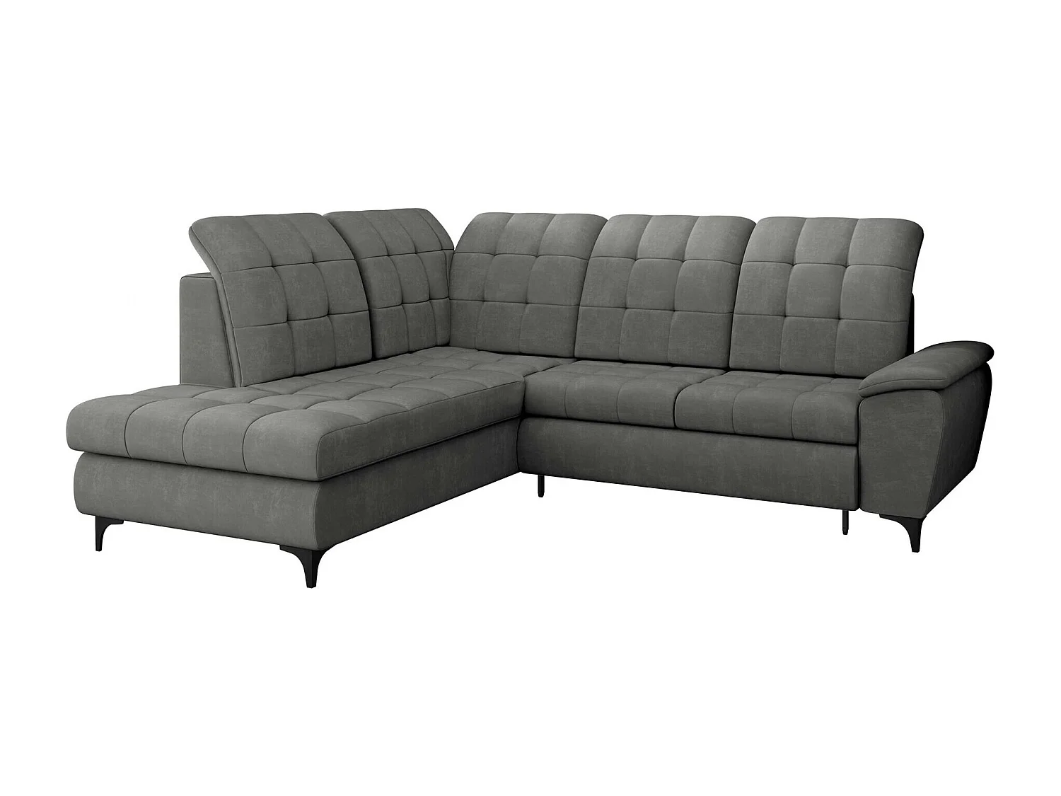 Canapé d'angle Sanford 101, Gris, Disponible, 271x212x104cm