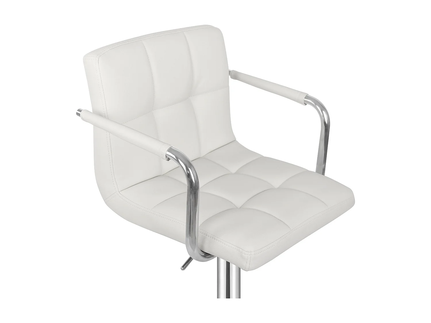 Tabouret de bar Jessy - Lot de 2 pièces - Hauteur réglable - Blanc