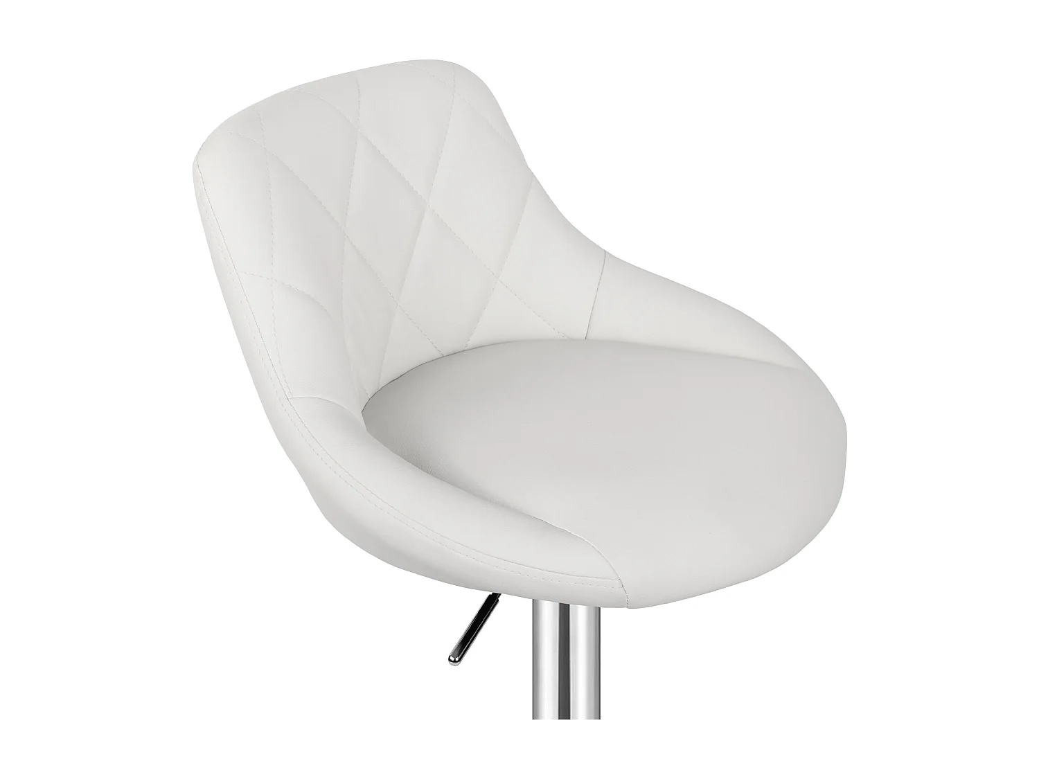 Tabouret de bar Baily - Lot de 2 pièces - Hauteur réglable - Blanc