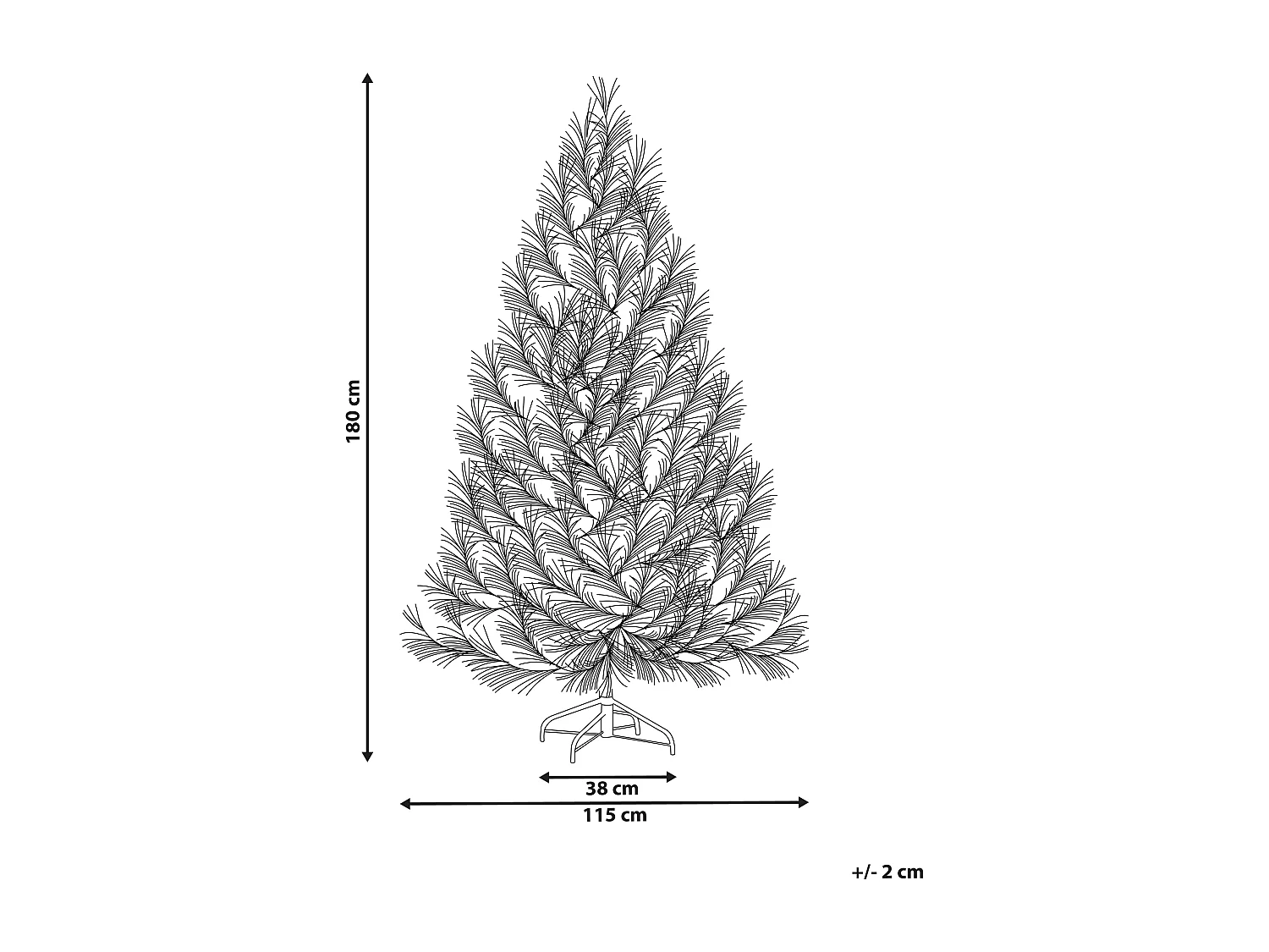 Sapin de Noël artificiel TALBOT 180 cm Marron clair
