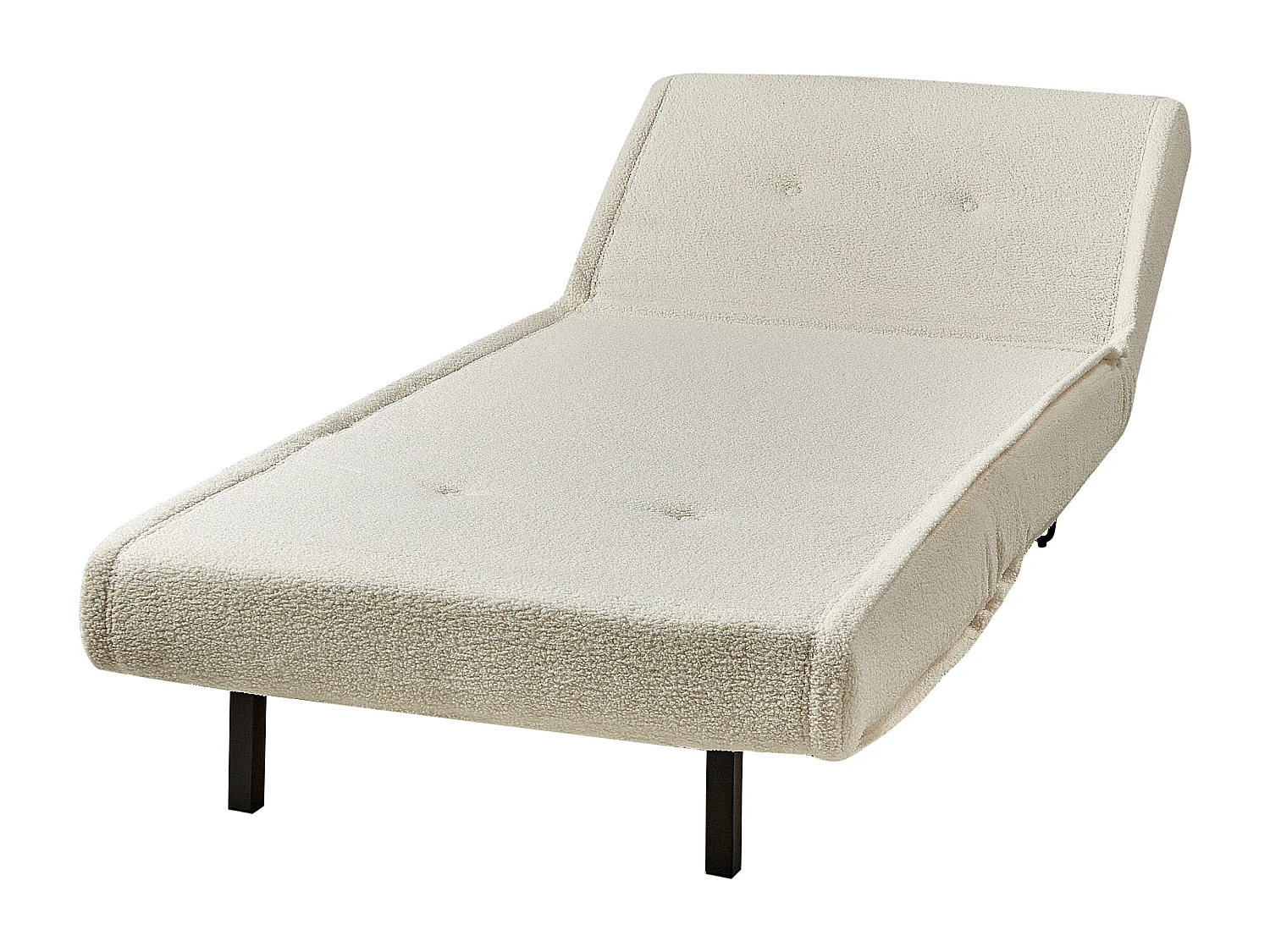 1-Sitzer Schlafsofa VESTFOLD Bouclé Cremeweiss