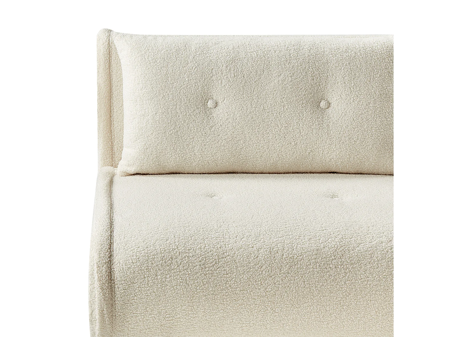 1-Sitzer Schlafsofa VESTFOLD Bouclé Cremeweiss