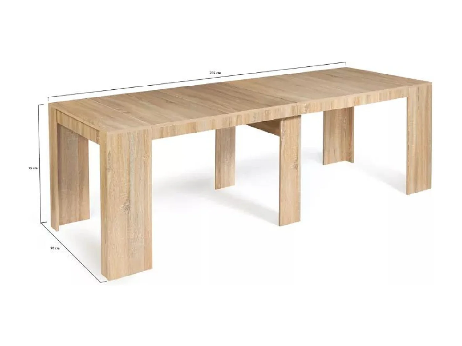 Table console extensible en bois - 2,35 m BELLI