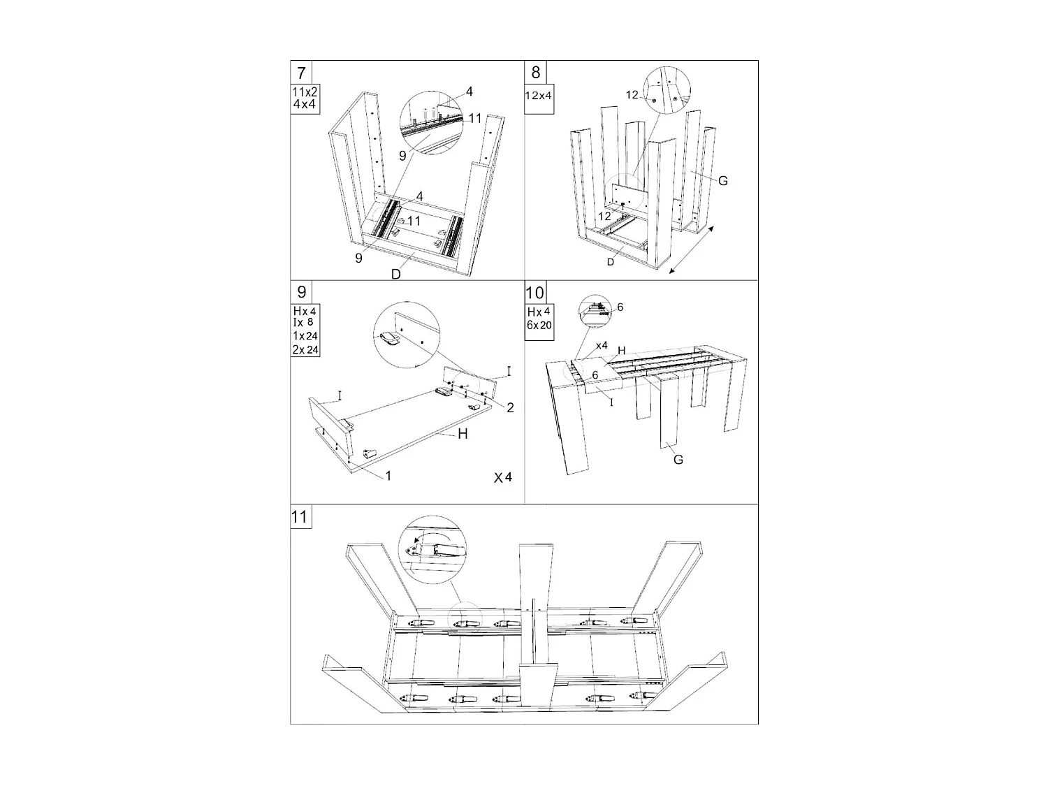 Table console extensible en bois - 2,35 m BELLI