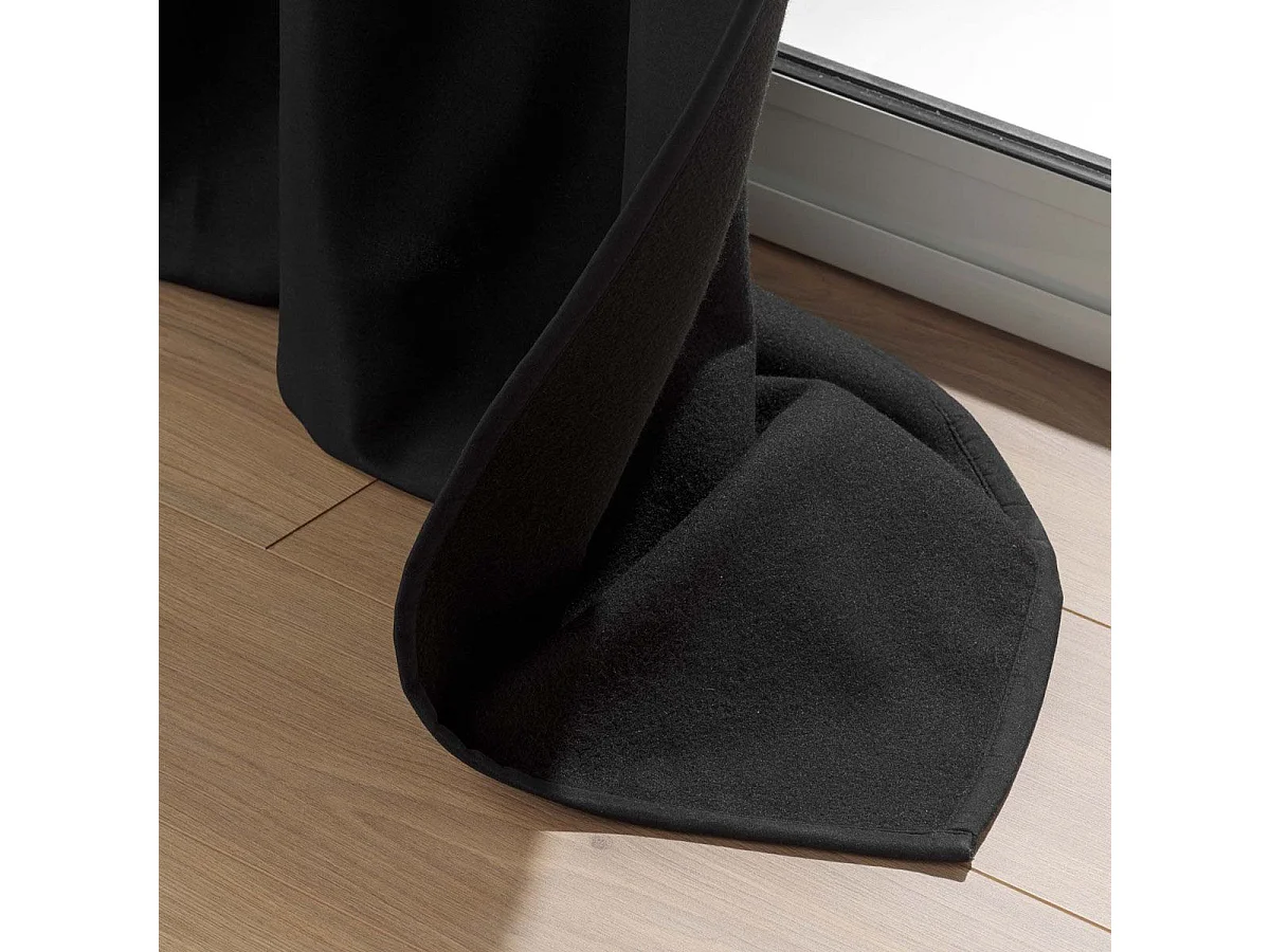 Rideau Isolant Thermique "Micropolar" 135x260cm Noir