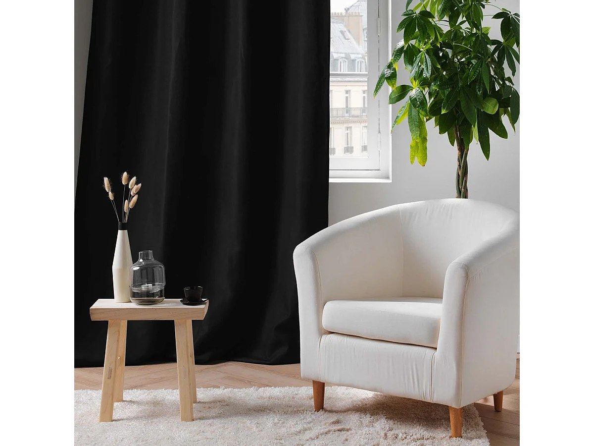 Rideau Isolant Thermique "Micropolar" 135x260cm Noir