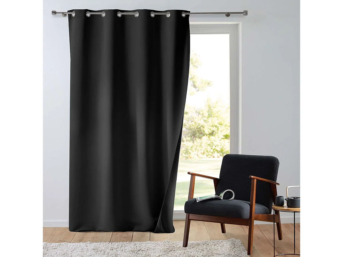 Rideau Isolant Thermique "Micropolar" 135x260cm Noir