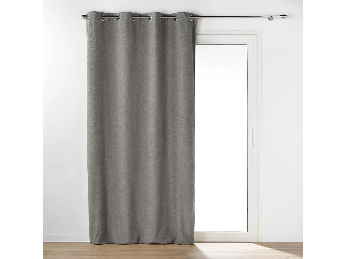 Vorhang mit Ösen Bouclette Einheitlich 140 x 240 cm