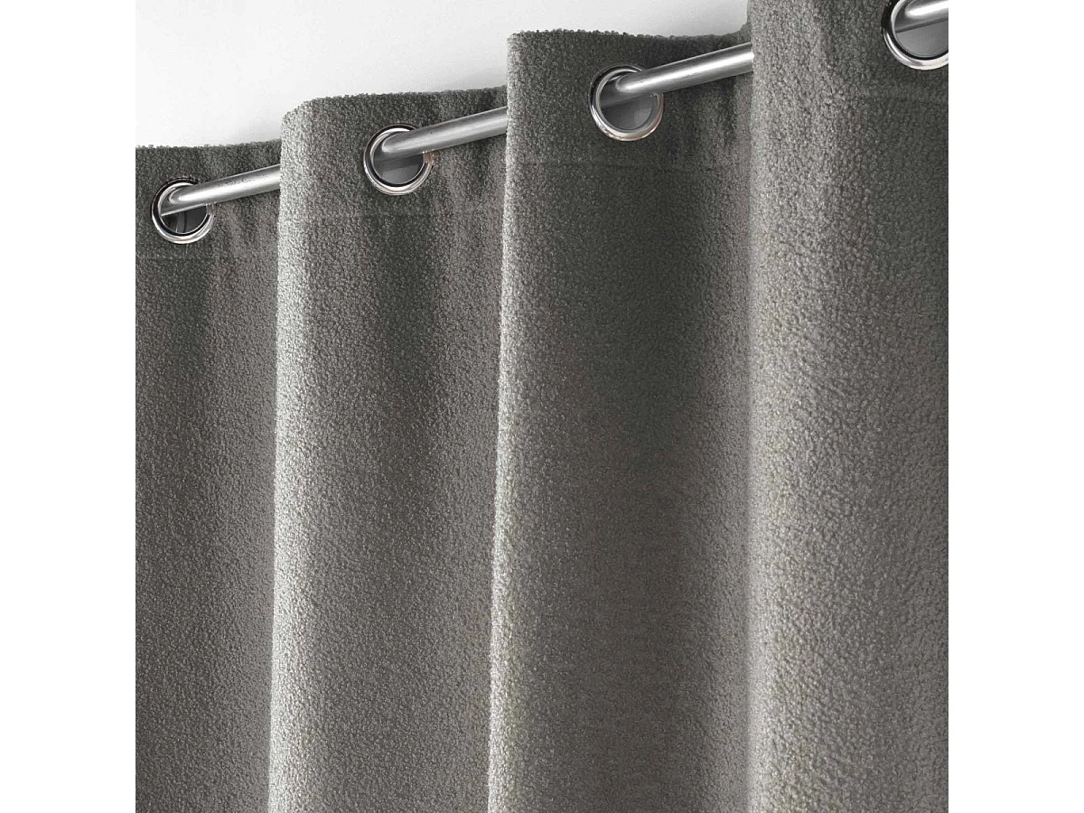 Vorhang mit Ösen Bouclette Einheitlich 140 x 240 cm