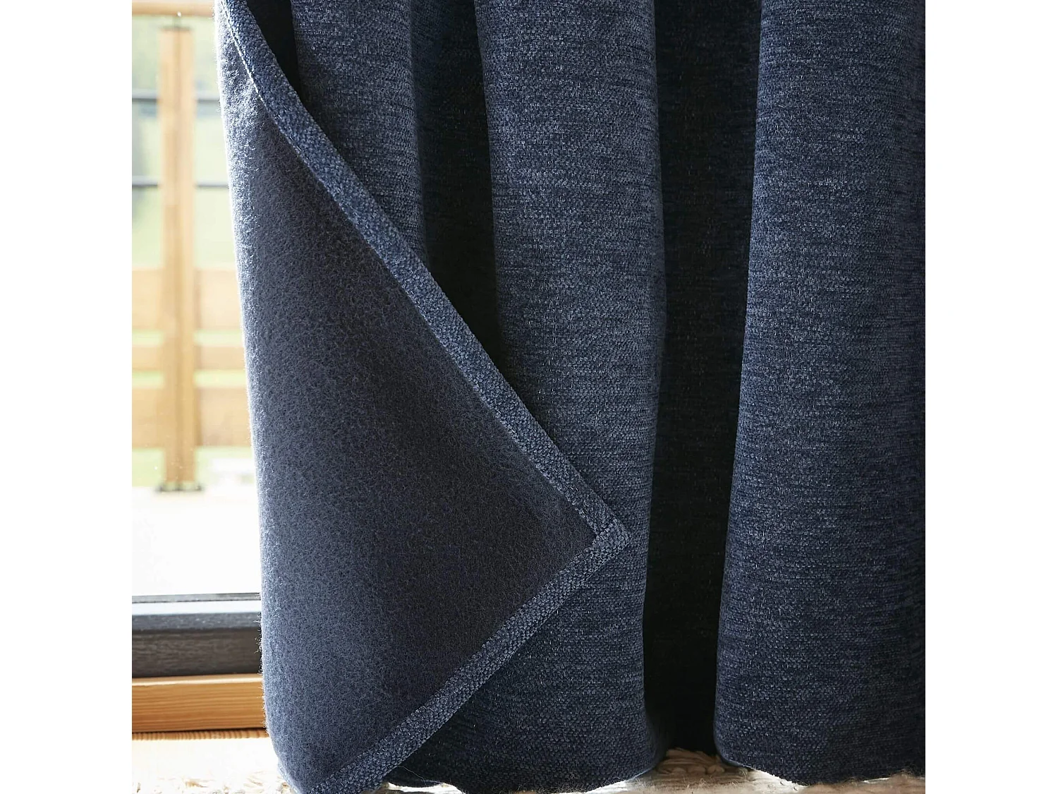 Rideau occultant thermique à oeillets 140x180 Bleu