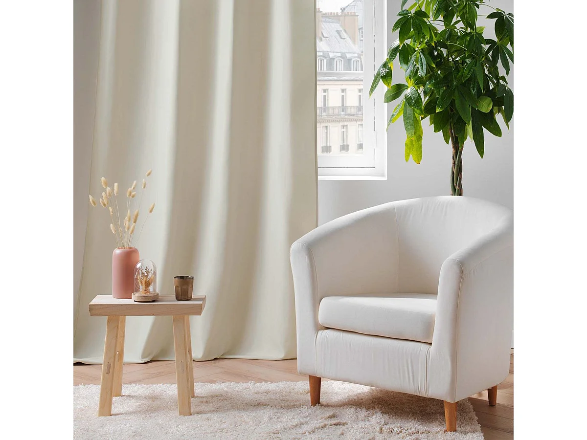 Rideau Isolant Thermique "Micropolar" 135x260cm Lin