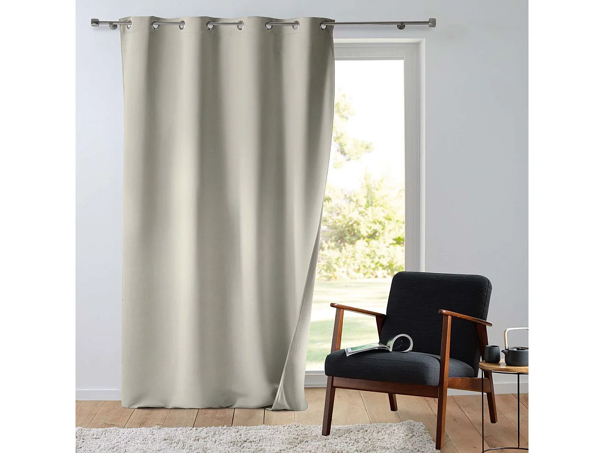 Rideau Isolant Thermique "Micropolar" 135x260cm Lin