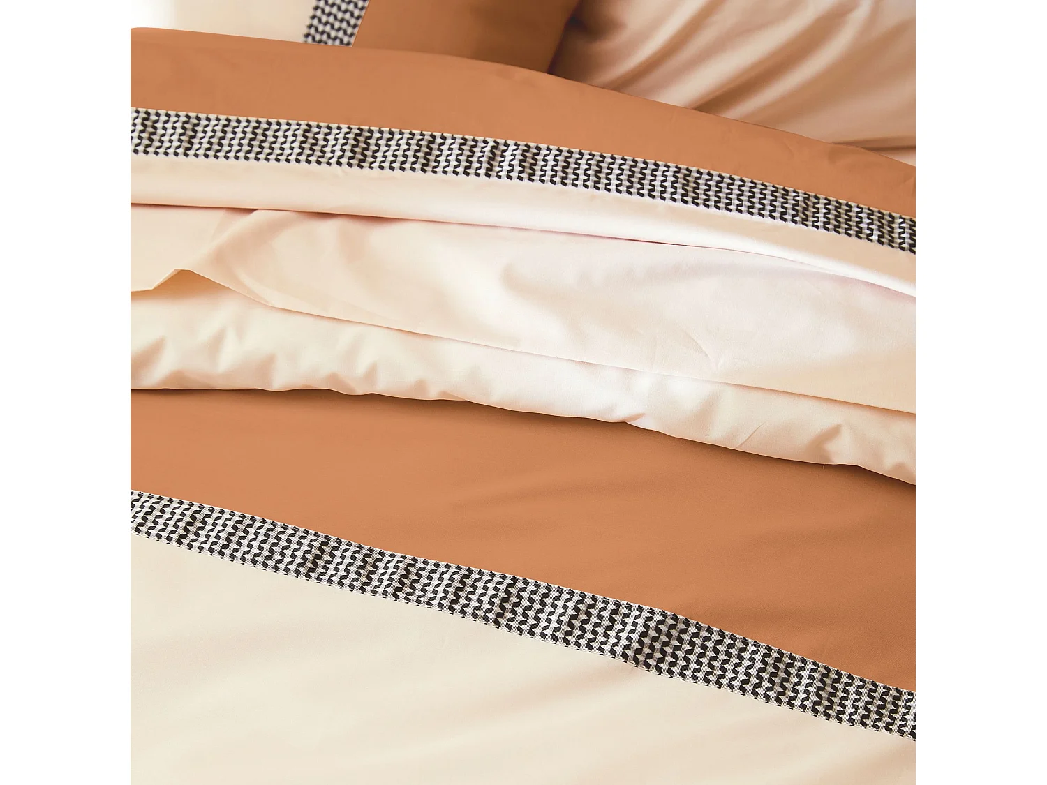 Parure de lit Macassar cognac - Tradilinge 200x200