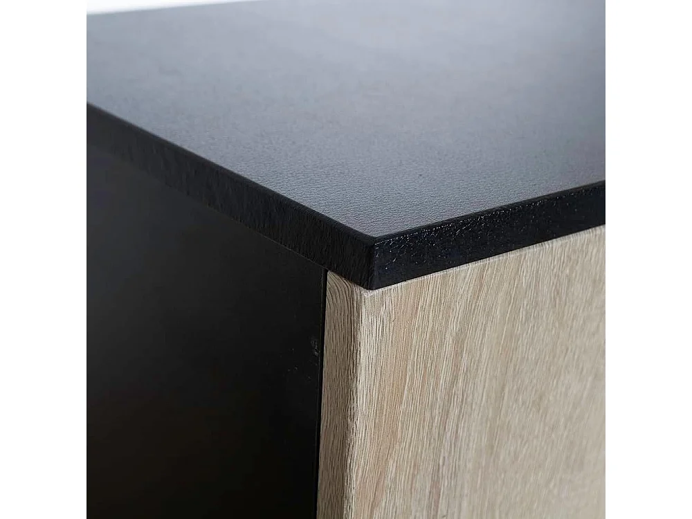 DUPI Zapatero Librería de Dos Puertas, Madera, Zapatero Puertas de Libro Mueble Auxiliar, Medidas: 60cms Ancho, 24,5cms Profundo, 124cms Alto (Taupe/Negro)