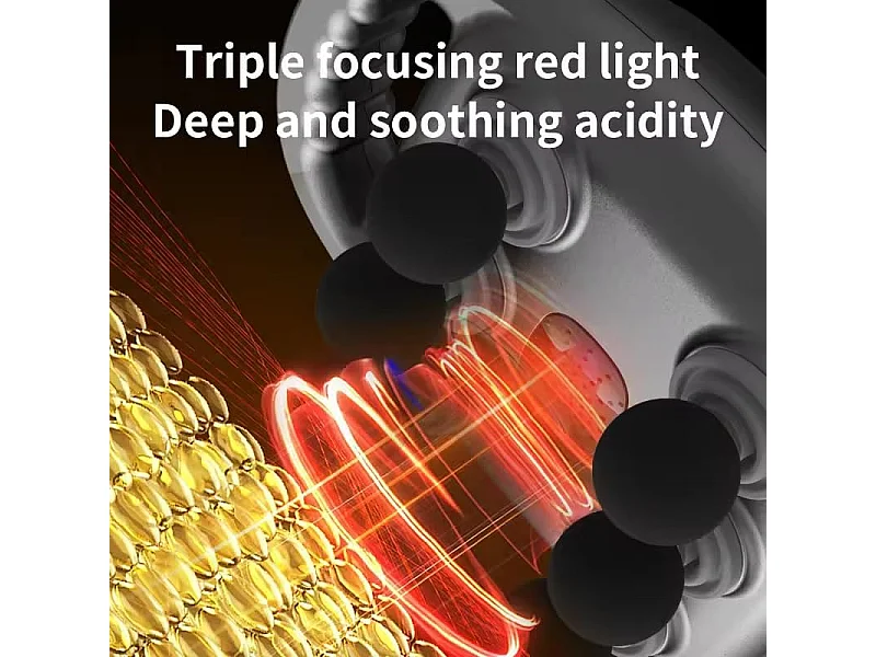 DUPI Pistola de Masaje de 6 Cabezas, 20 Niveles, 9 Modos, Pantalla Digital LED