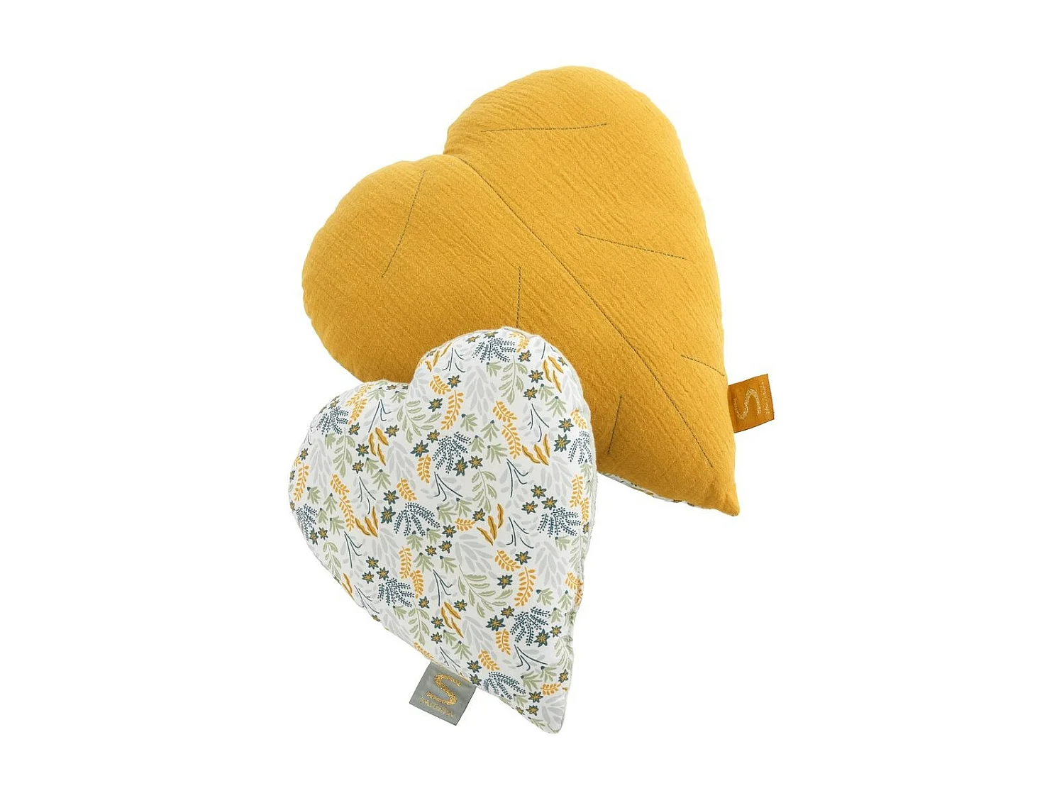 Cojín decorativo de algodón amarillo 30x30cm